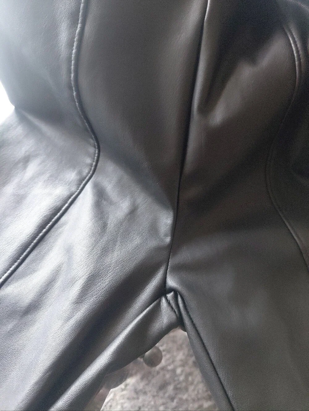 Haute Monde Women's Black Faux Leather Corset Top Pants Romper Size S